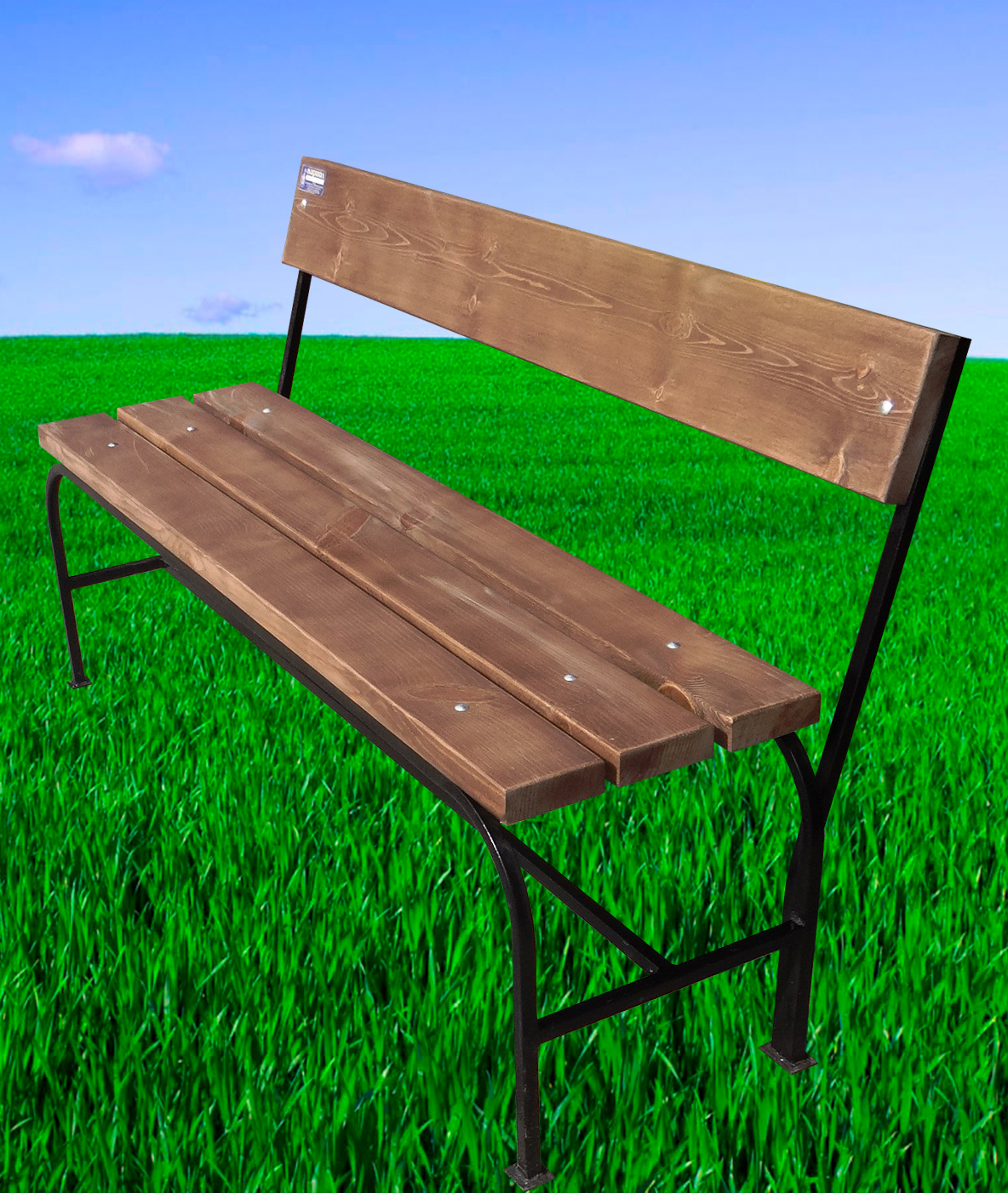 скамейка садовая со спинкой и стол