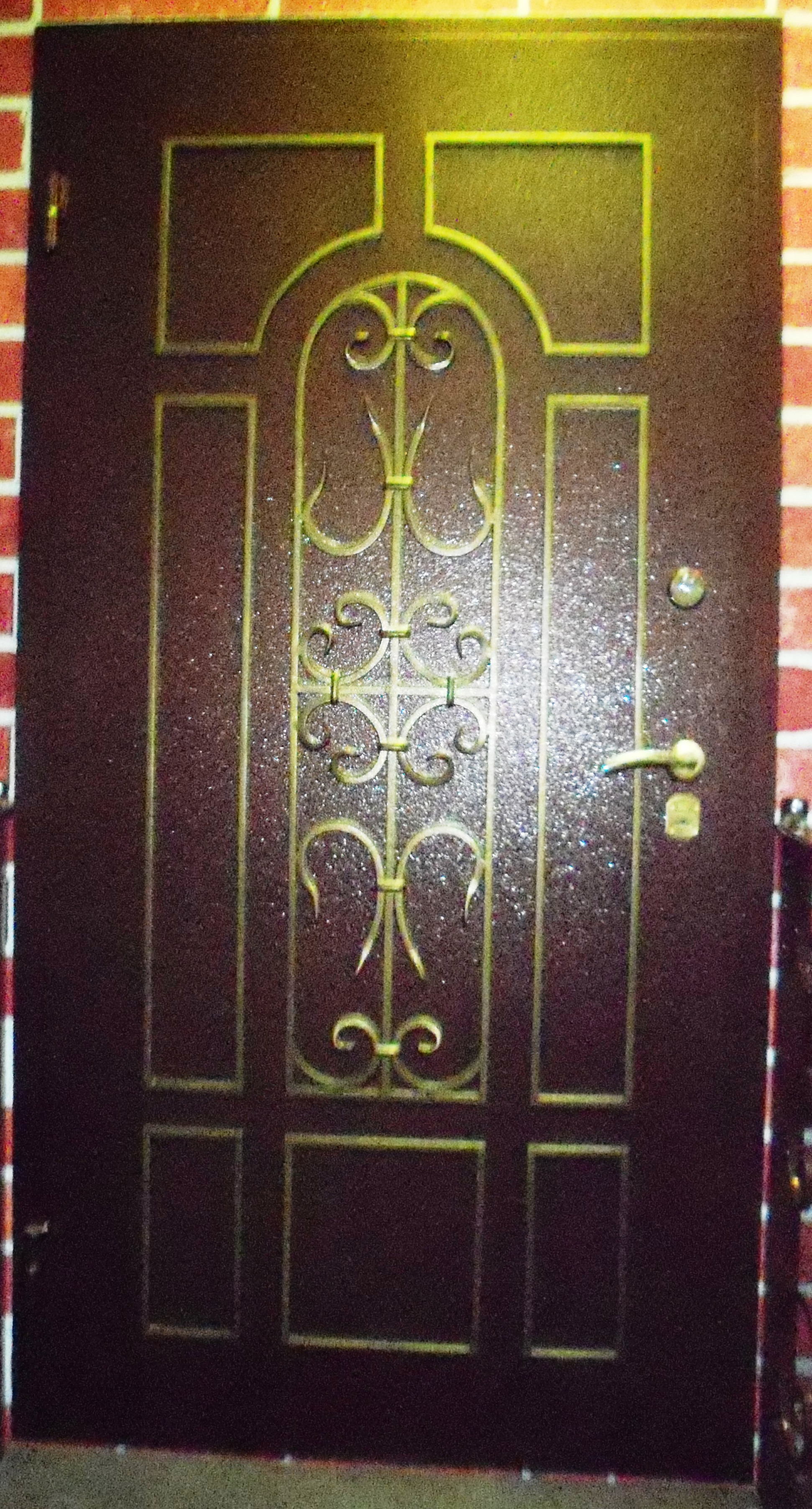 Дверь с кованым рисунком 
