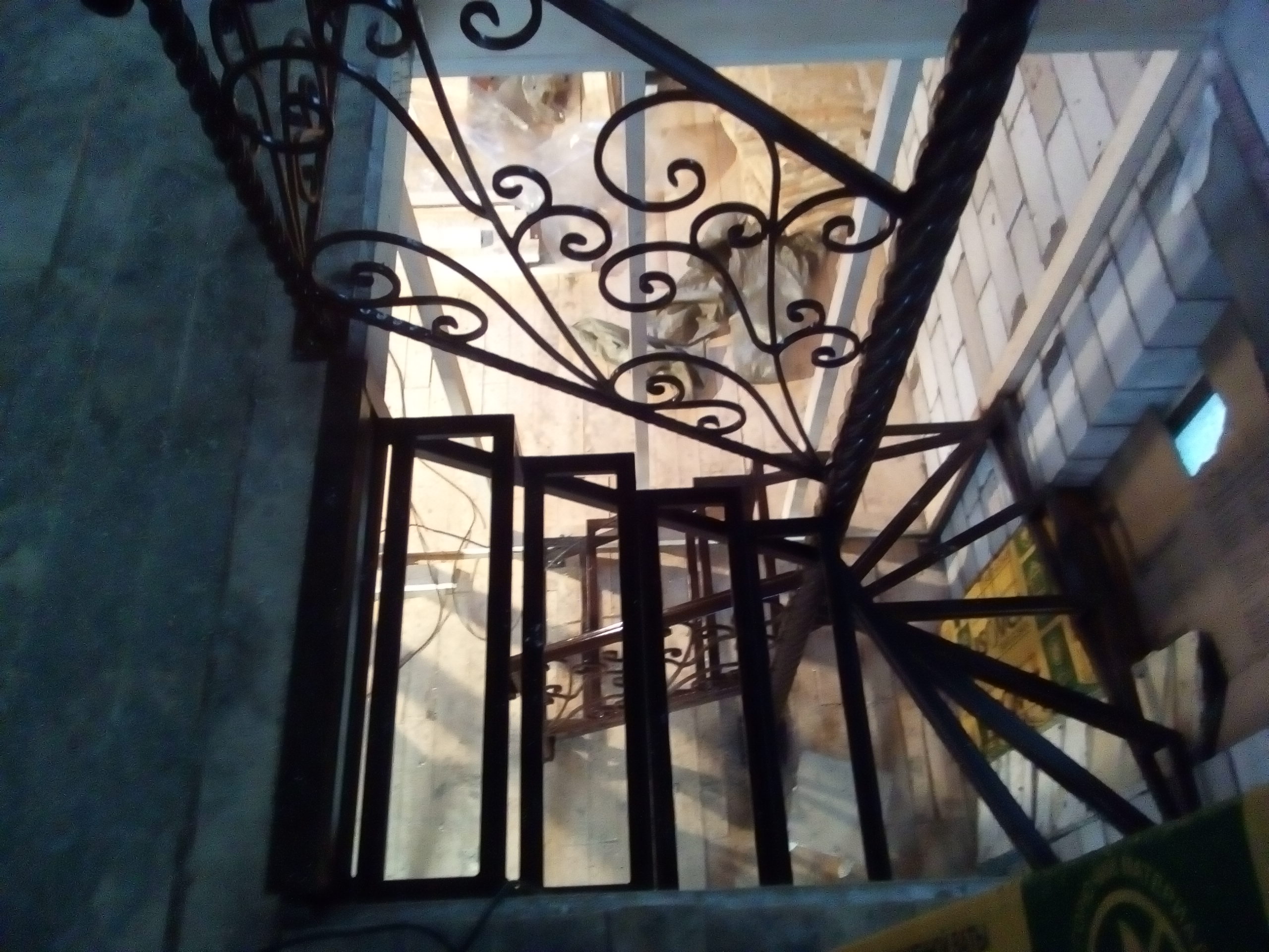 Каркас лестницы с перилами №4